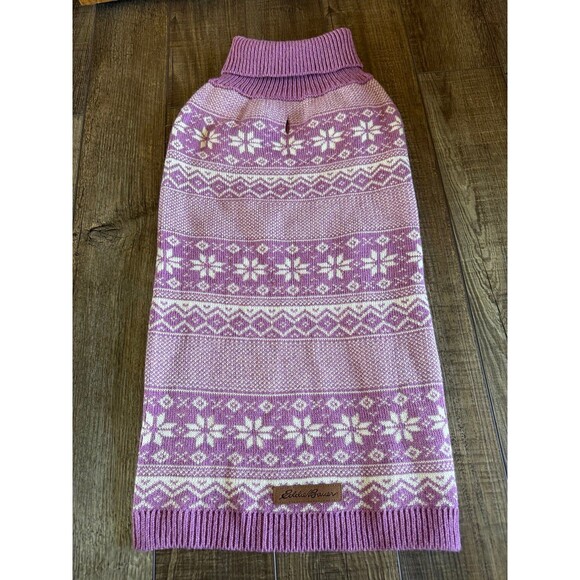 Eddie Bauer Other - Eddie Bauer PET Legend Snowflake Sweater Heathered Pink/Purple